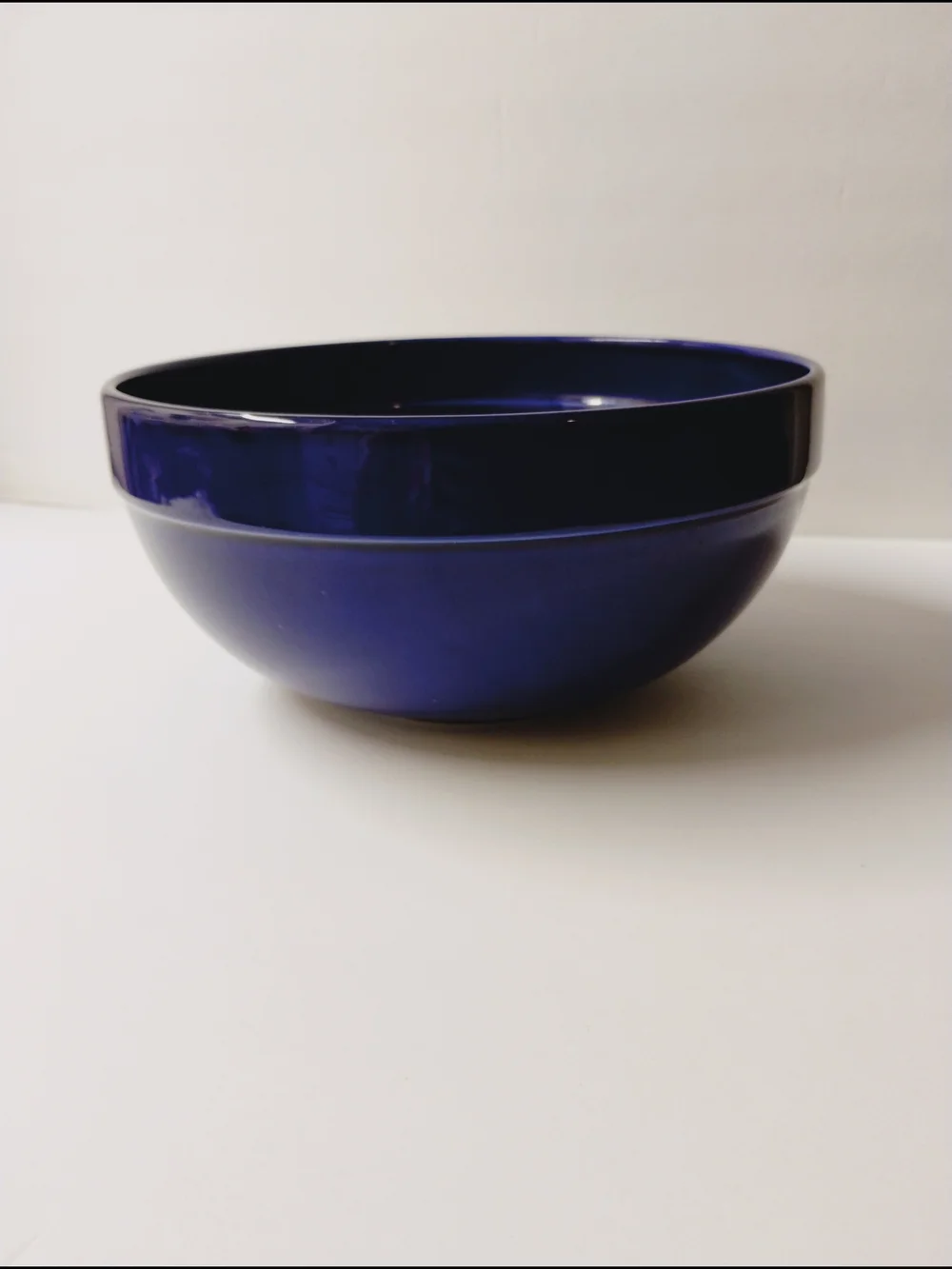 Boston Warehouse Trading Co Deep Cobalt Blue Stoneware Mixing Bowl